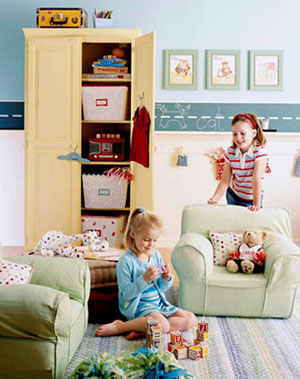 儿童房间的装修风水：地面、天花板和四壁装修