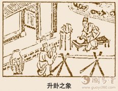 升卦卦象，地风升卦的象征意义